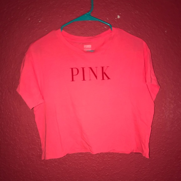 PINK Victoria's Secret Tops - Victoria’s Secret Pink sleep wear crop PINK Victoria's Secret Tops - Victoria’s Secret Pink sleep wear crop